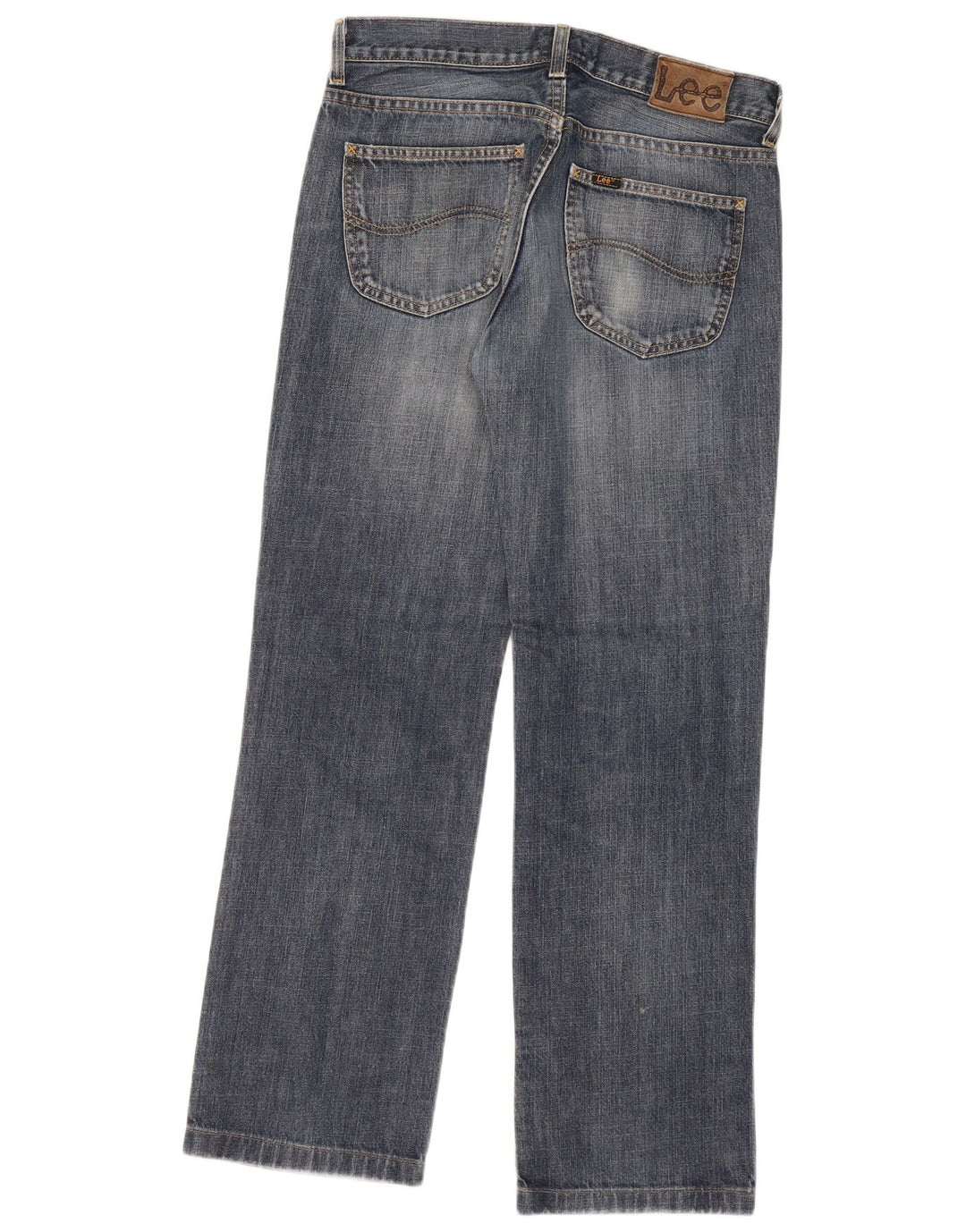LEE Mens Seattle Straight Jeans W33 L31 Blå Bomuld