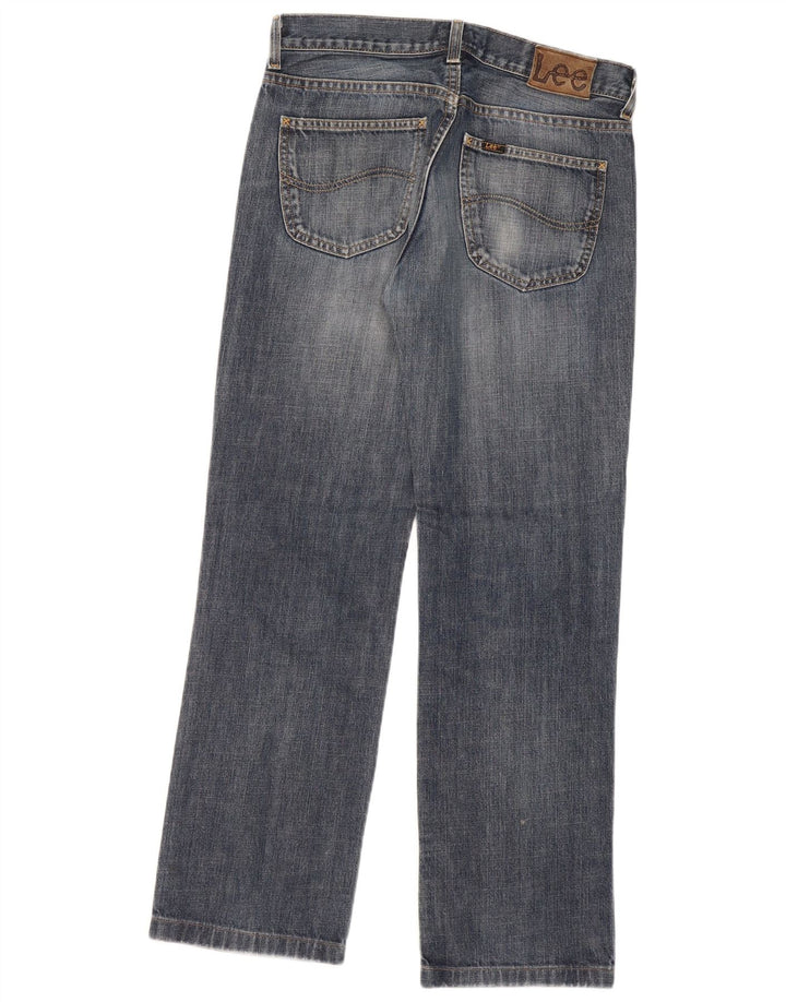 LEE Mens Seattle Straight Jeans W33 L31 Blå Bomuld