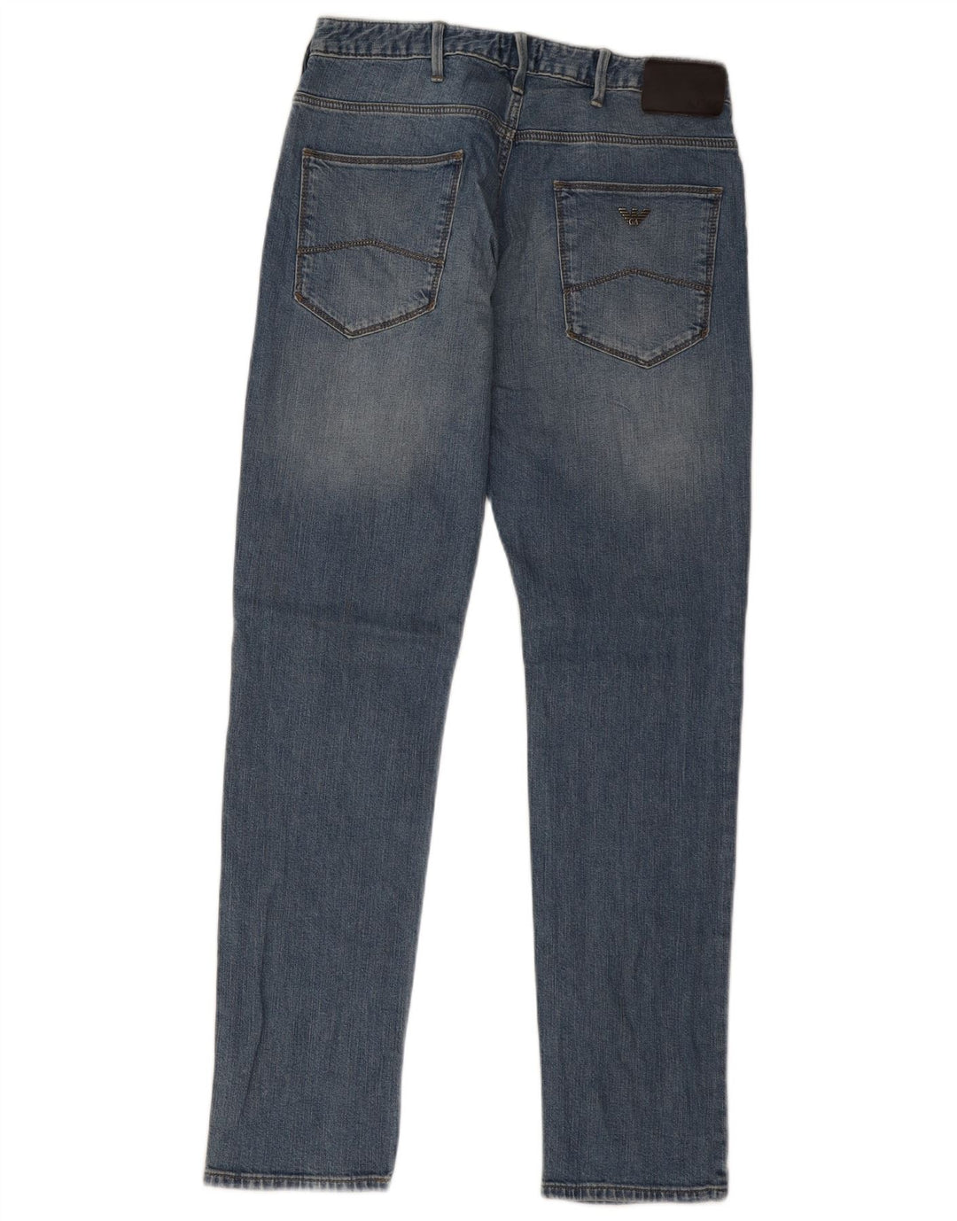 Armani Straight Jeans til mænd W30 L31 Blå Bomuld