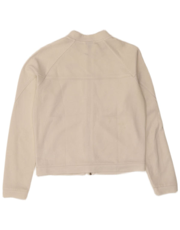 Puma Womens Crop Oversized træningsdragt topjakke UK 10 Small White Polyester