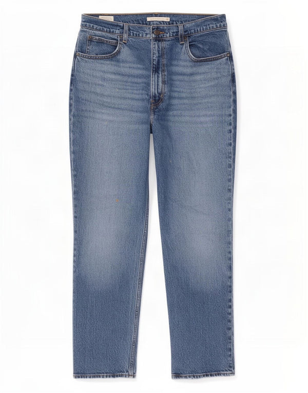 Levi's Herre Højtalje Slim Straight Jeans W32 L29 Blå Bomuld