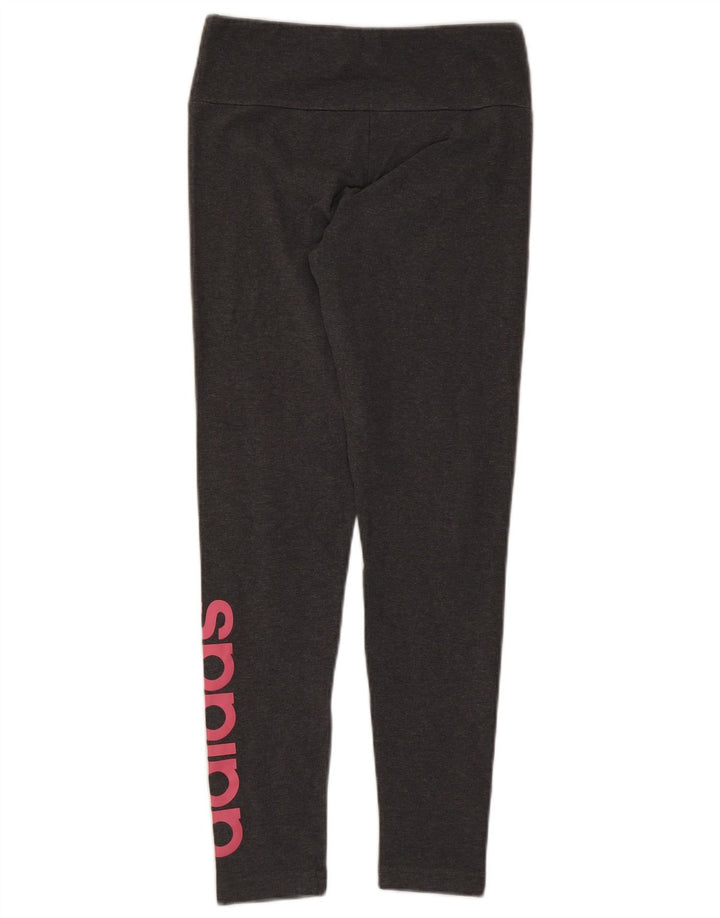 ADIDAS Grafiske Leggings til kvinder UK 12/14 Medium Grå