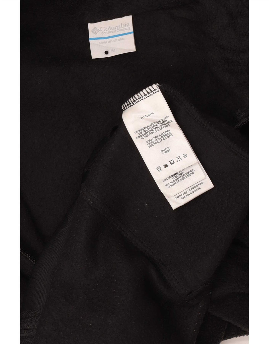 Columbia Herre Fleecejakke UK 38 Medium Sort Polyester