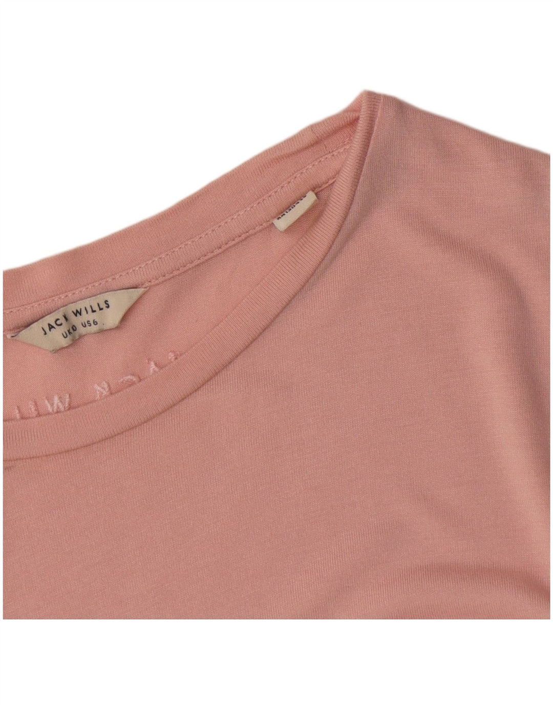 Jack Wills Dame Oversized T-Shirt Top UK 10 Small Pink Viscose