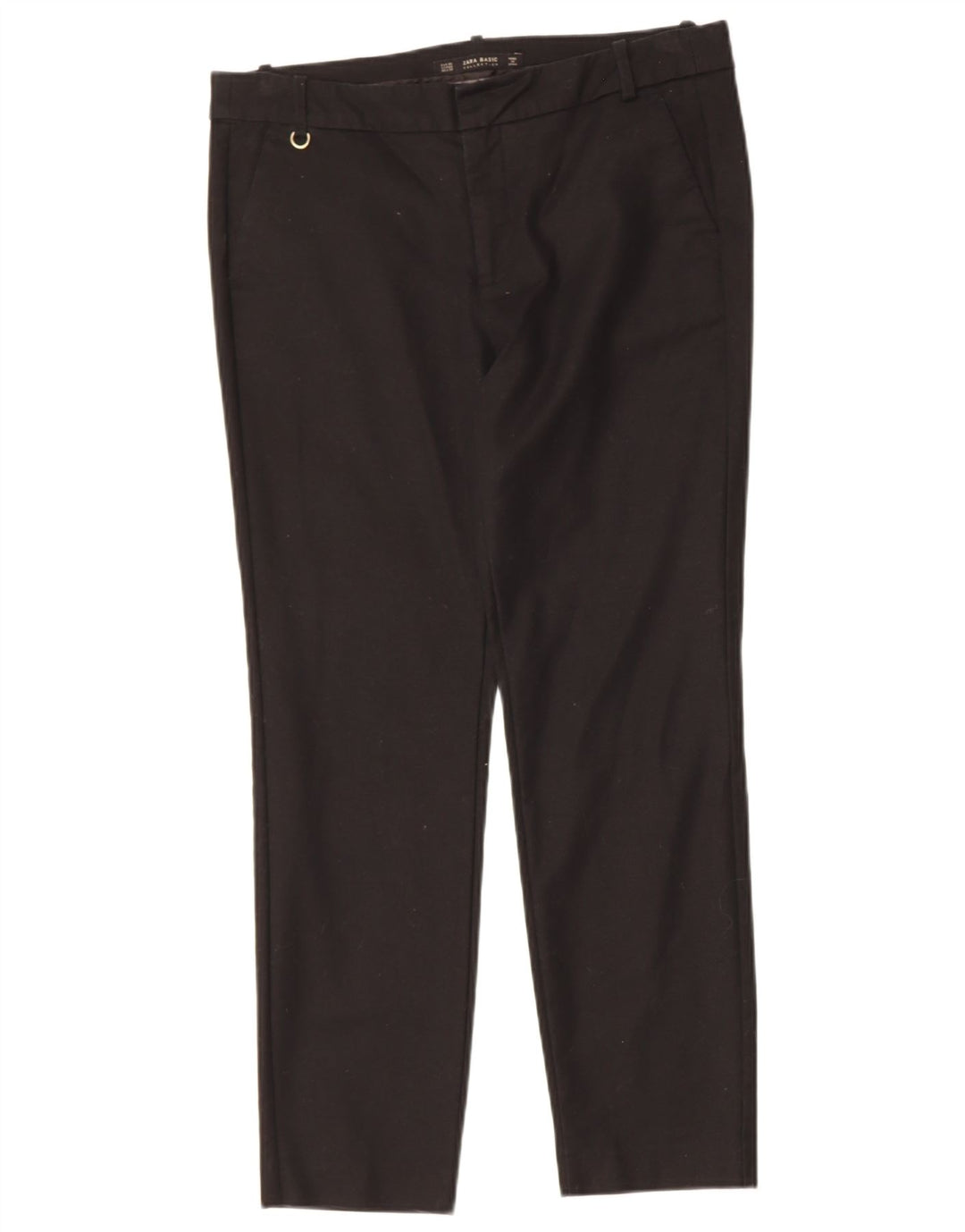 ZARA Womens Slim Chino Trousers EU 40 Medium W30 L27 Black