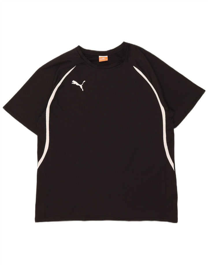 Puma Herre grafisk T-shirt Top Medium Sort Stribet Polyester