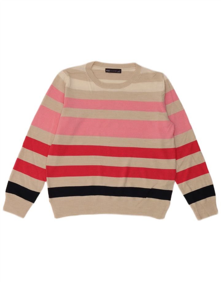 Marks & Spencer Dame sweater med rund hals DK 12 Medium Flerfarvet