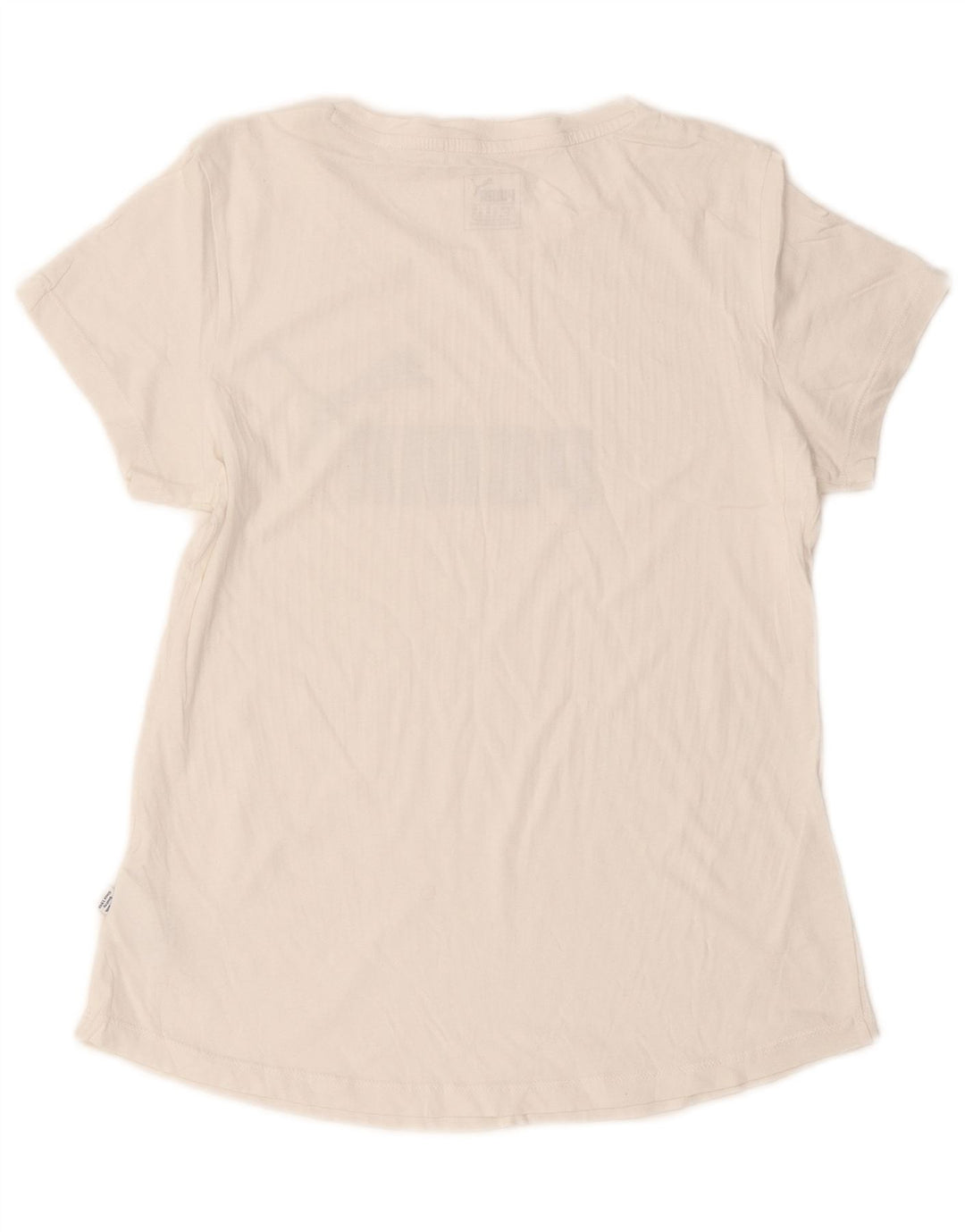 PUMA Grafisk T-shirt top til kvinder UK 12 Medium hvid bomuld