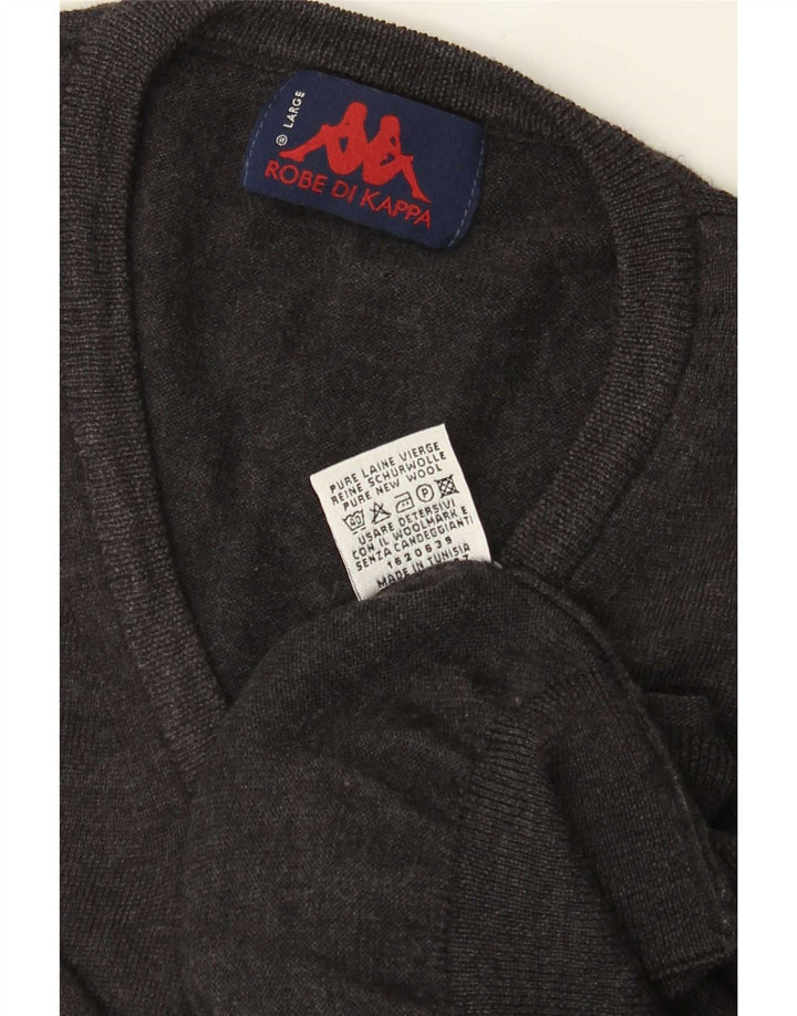 Kappa Herre V-hals sweater Stor grå uld