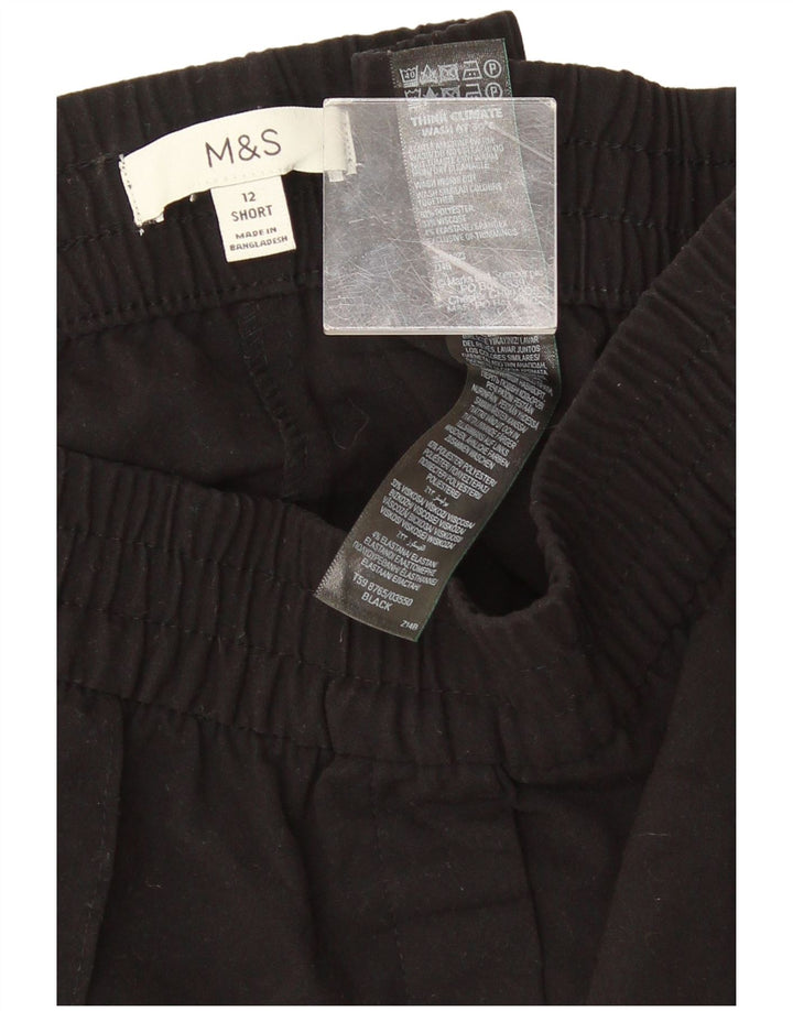 Marks & Spencer Damebukser med brede ben UK 12 Medium W30 L28 Sort