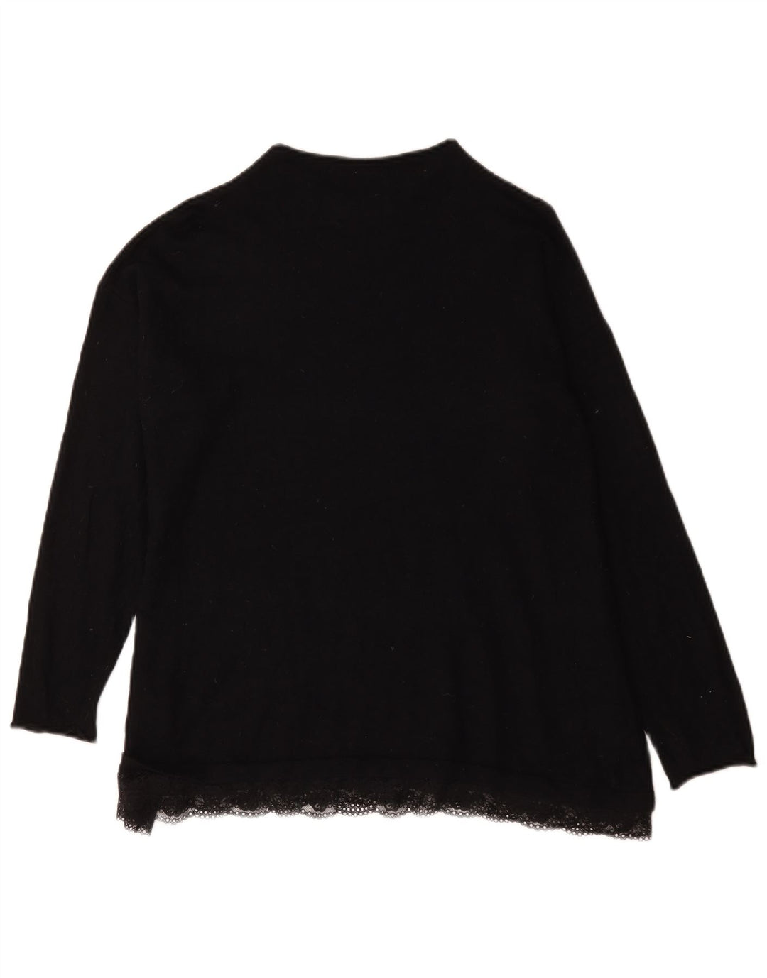 Marks & Spencer Dame Turtle Neck Jumper Sweater UK 14 Large Black