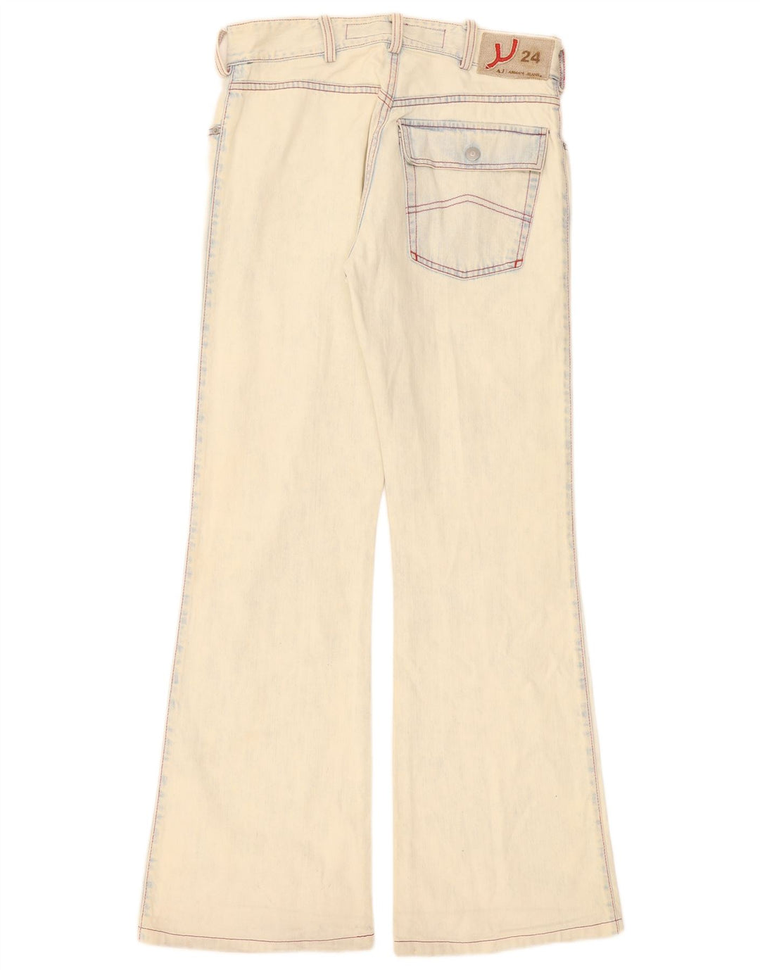 Armani Dame Flared Jeans W31 L31 Off White Bomuld