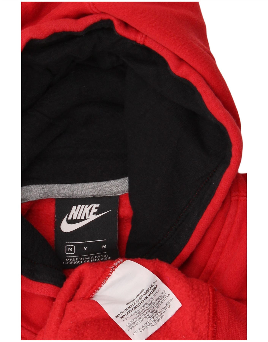 Nike grafisk hættetrøje til mænd Medium rød bomuld