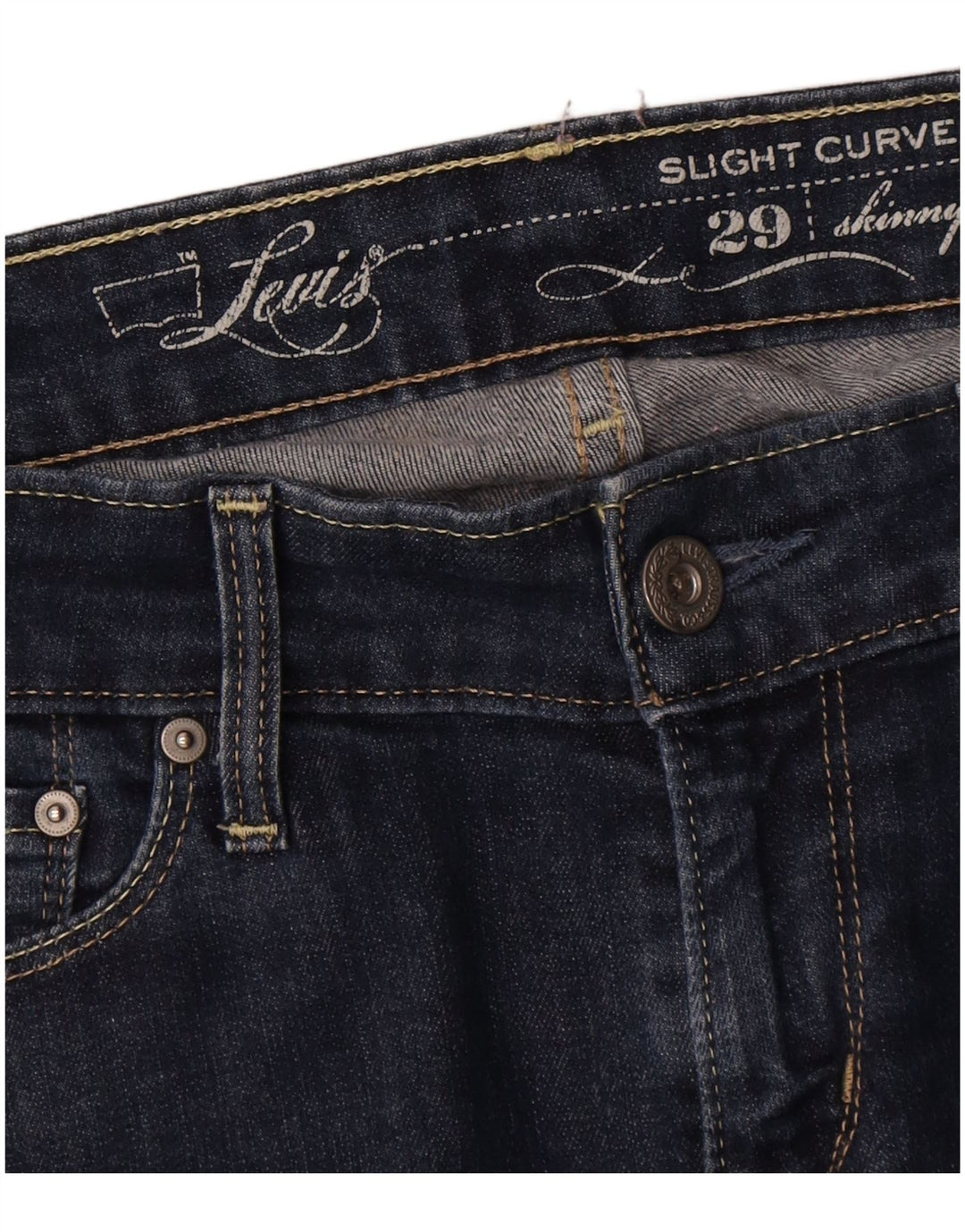Levi's Dame Slight Curve Skinny Jeans W29 L33 Navy Blue