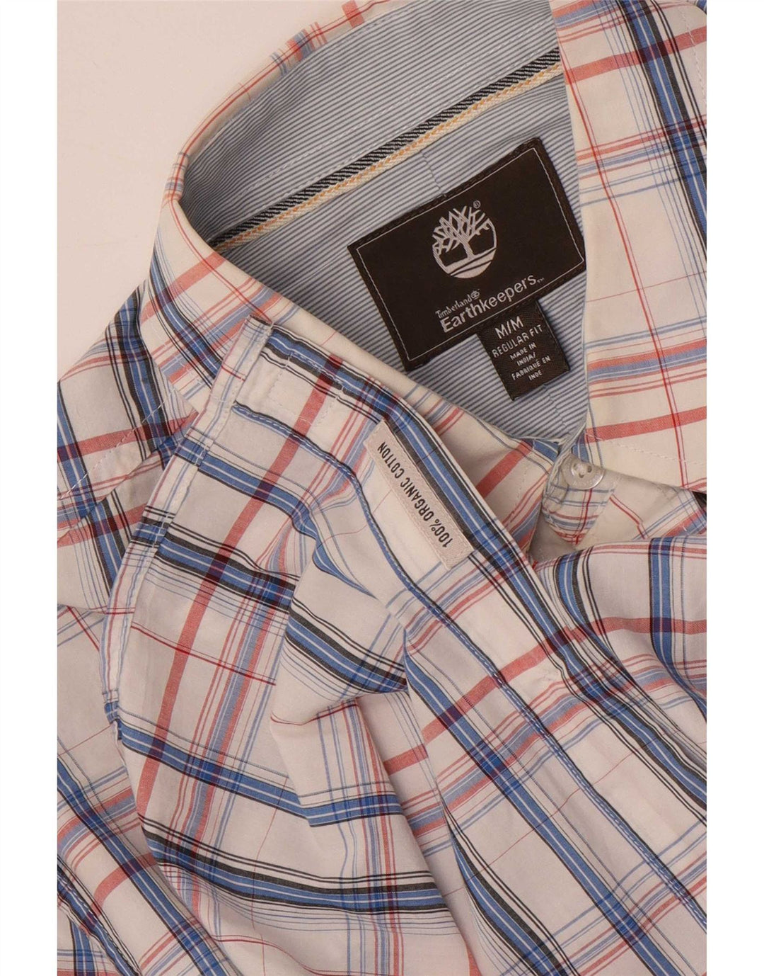 Timberland Herre Regular Fit skjorte Medium hvid ternet bomuld
