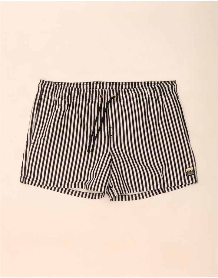 Livergy Badeshorts til mænd mellem sort nålestribet polyester