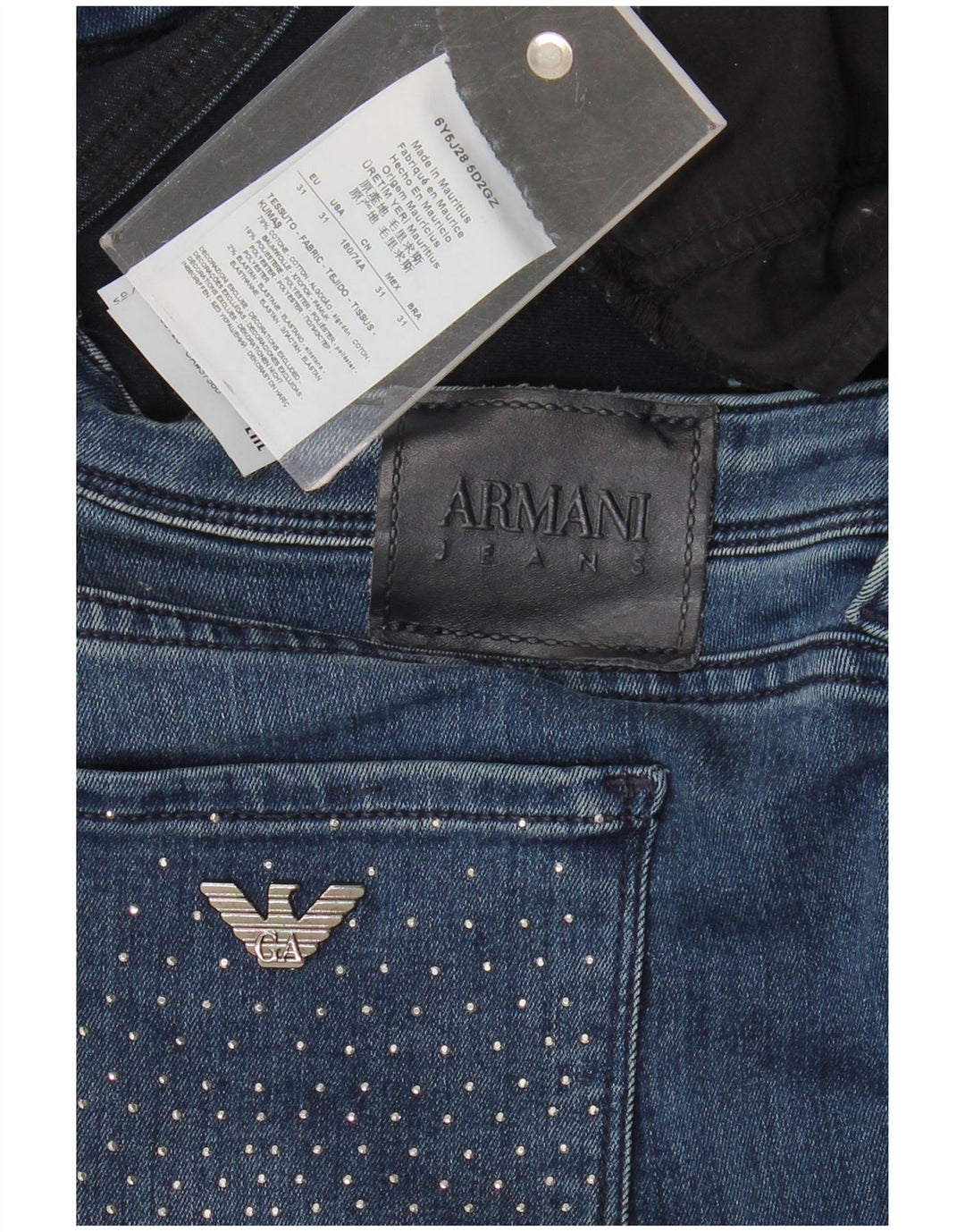 Armani Dame Skinny Jeans W31 L32 Blå Bomuld