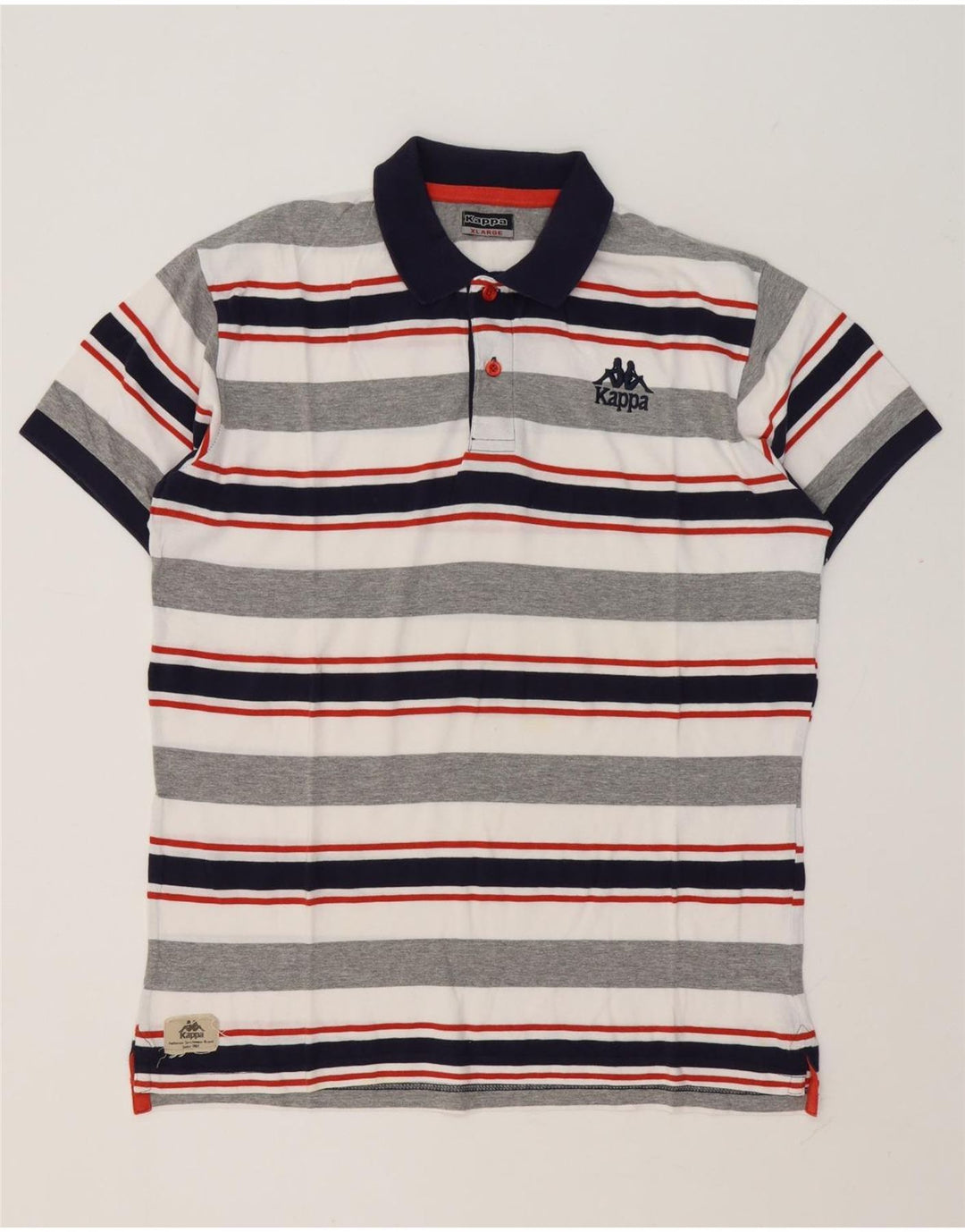 Kappa herre poloshirt XL flerfarvet stribet