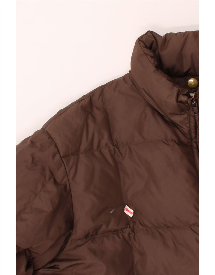 ARMANI JEANS Womens Oversized Padded Jacket UK 16 Large Brown Polyamide Vintage Armani Jeans and Second-Hand Armani Jeans from Messina Hembry 