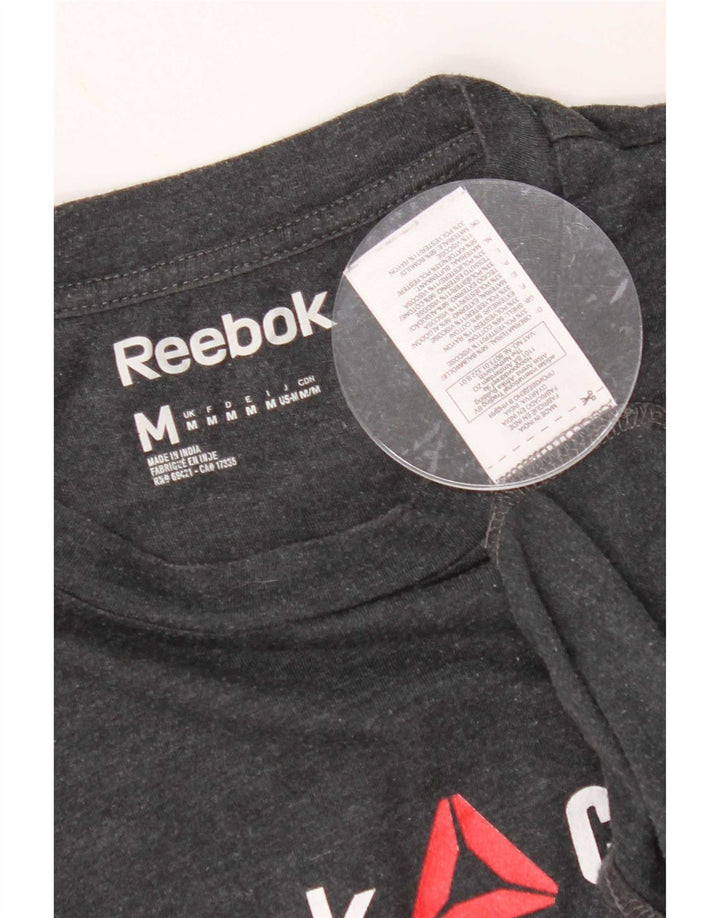 Reebok Herre grafisk T-shirt Top mellemgrå bomuld
