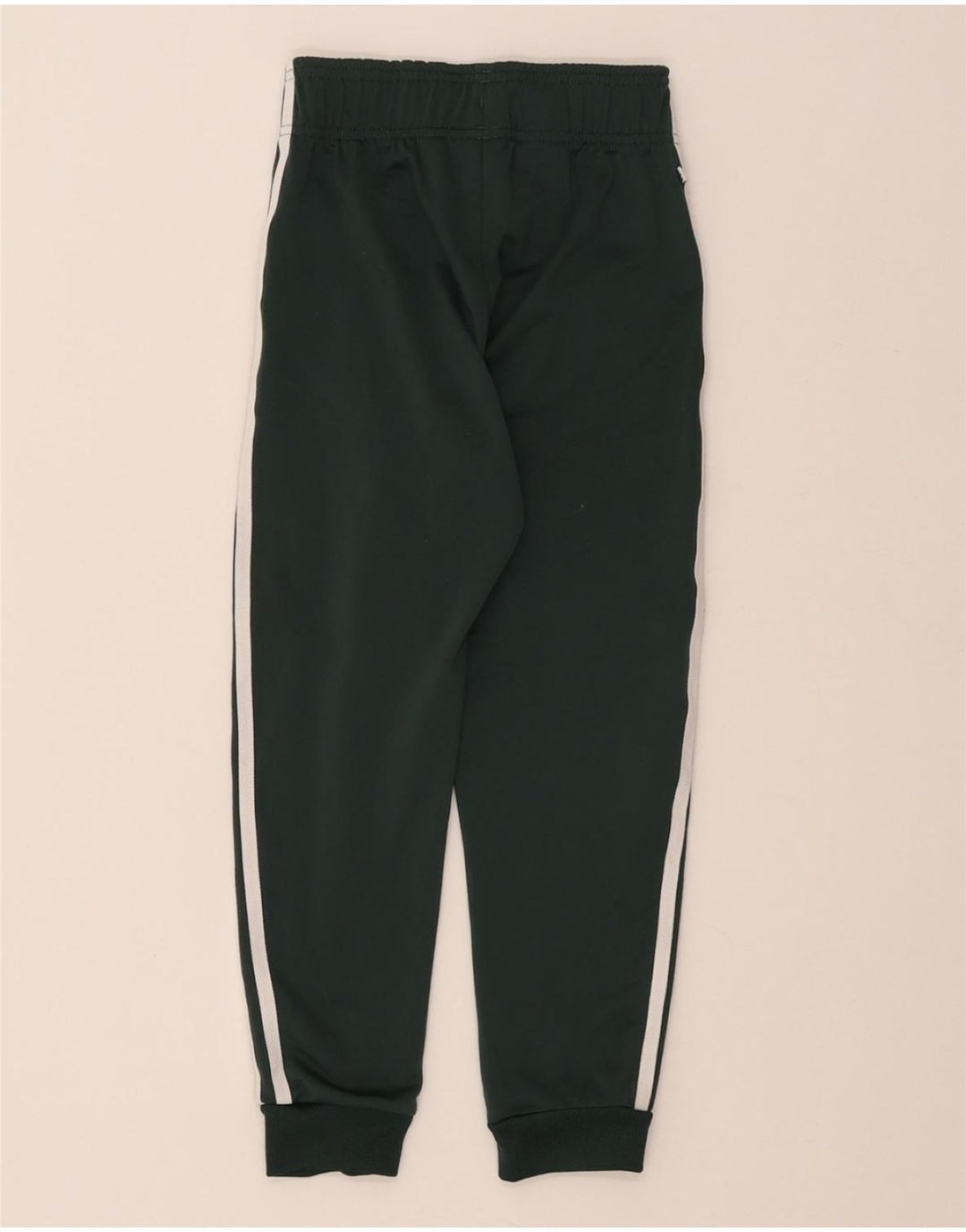 ADIDAS Boys Tracksuit Trousers Joggers 7-8 Years  Green Polyester