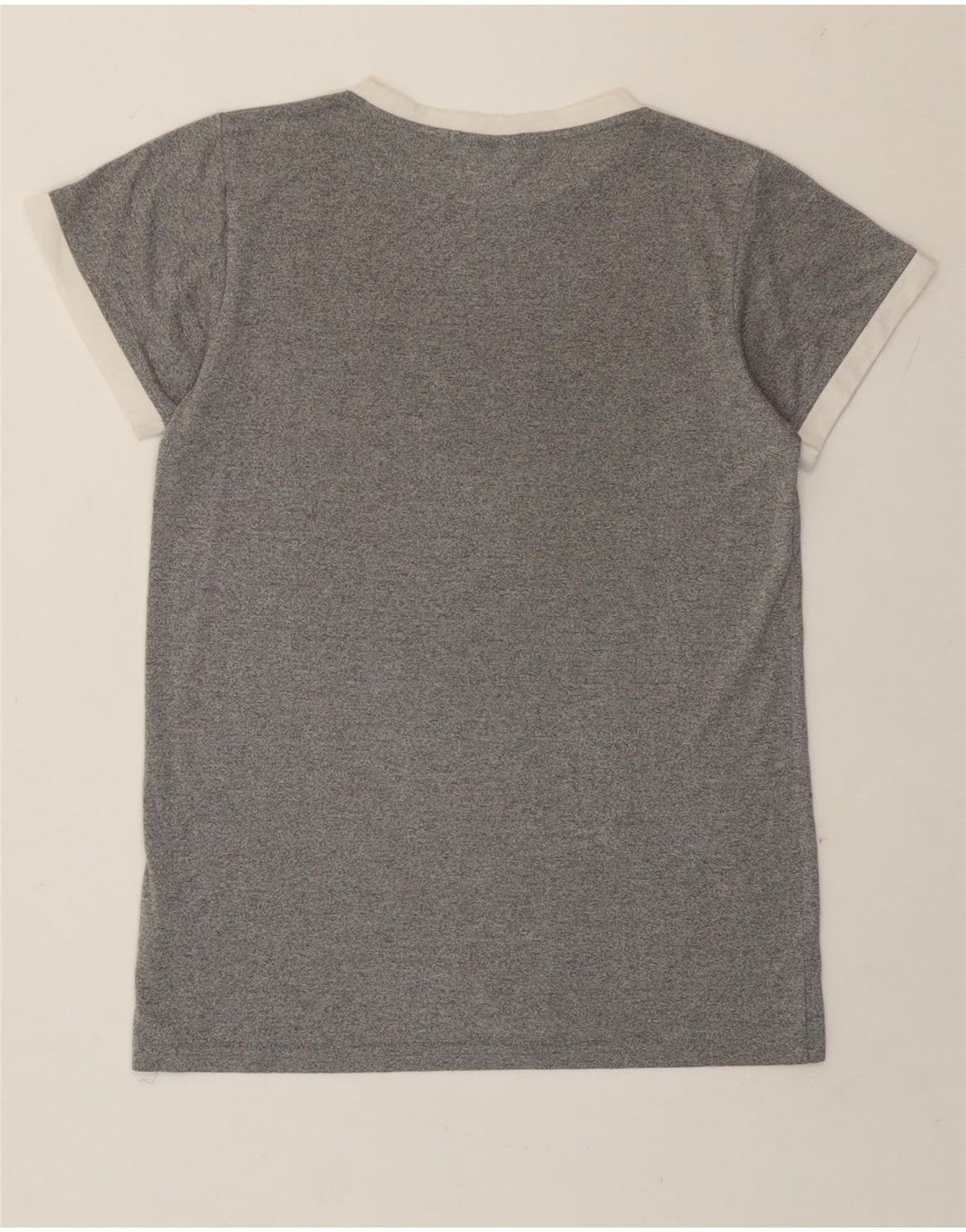 Ellesse Dame Grafisk T-Shirt Top UK 10 Small Grå Flecked Polyester