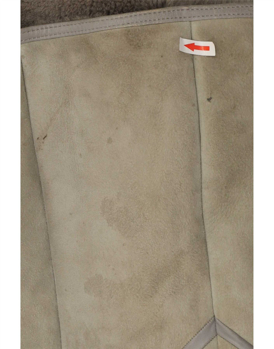 Vintage dame shearling frakke EU 40 mellemgrå lammeskind