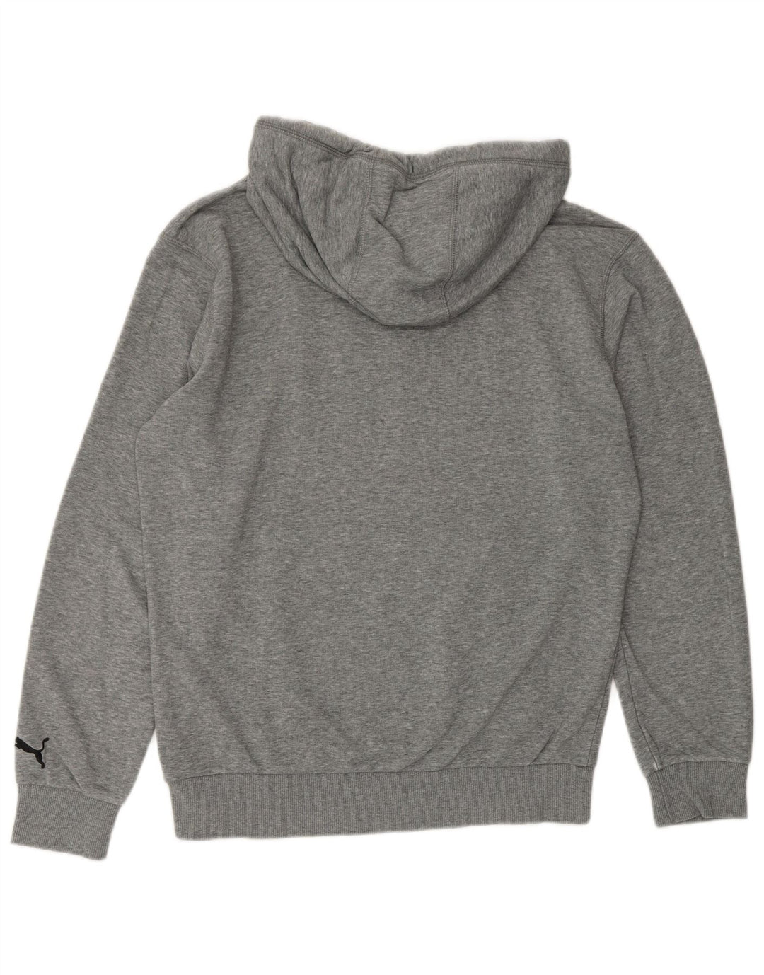 PUMA Grafisk hættetrøje til mænd, lille grå flækket polyester
