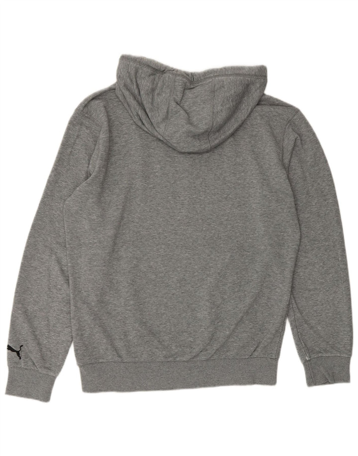 PUMA Grafisk hættetrøje til mænd, lille grå flækket polyester