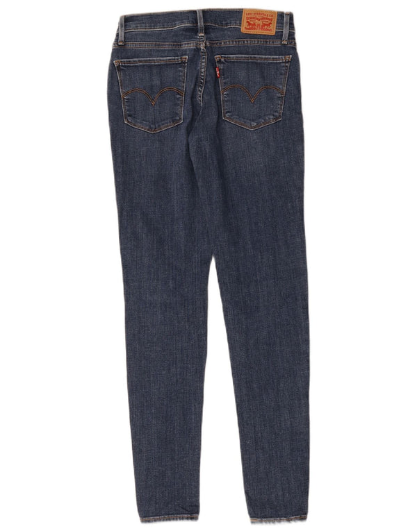 Levi's Womens 710 Distressed Super Skinny Jeans W27 L29 Blue Cotton