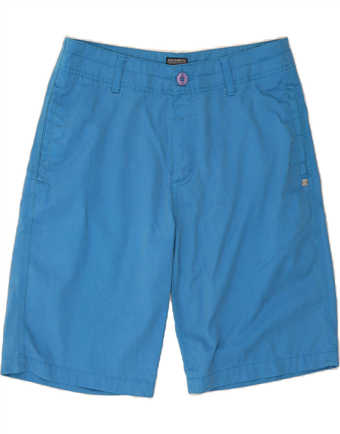 DC Mens Chino Shorts W32 Medium Blue Polyester Vintage DC and Second-Hand DC from Messina Hembry 