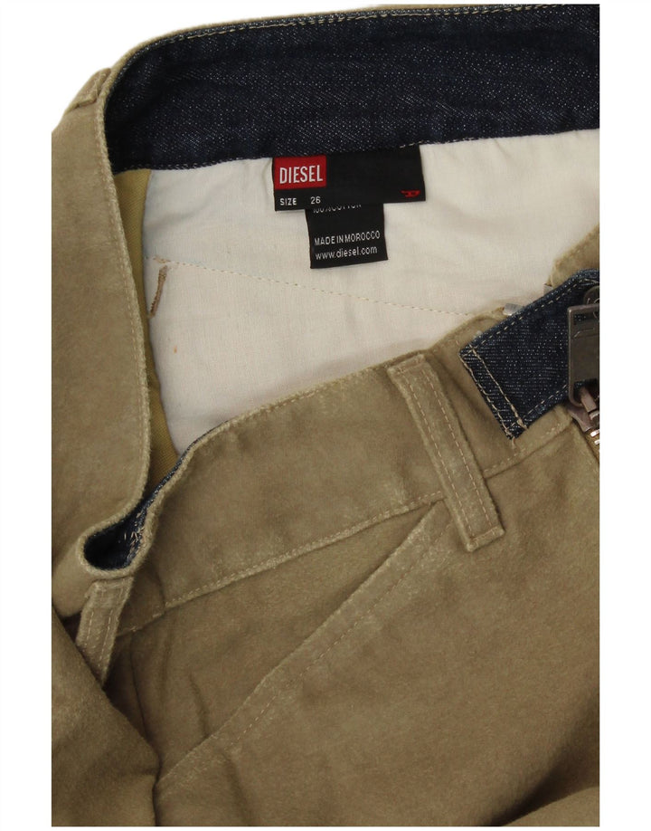 Diesel Blyantnederdel til kvinder W26 Small Khaki Bomuld
