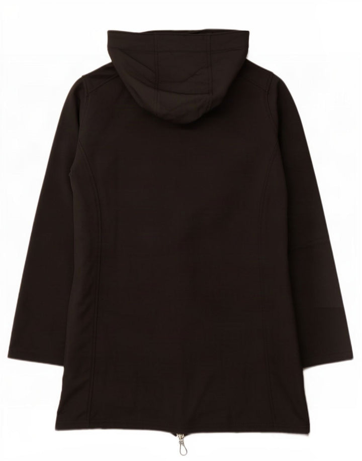 Lotto Dame Hooded Windbreaker Coat UK 16 Large Black Polyester