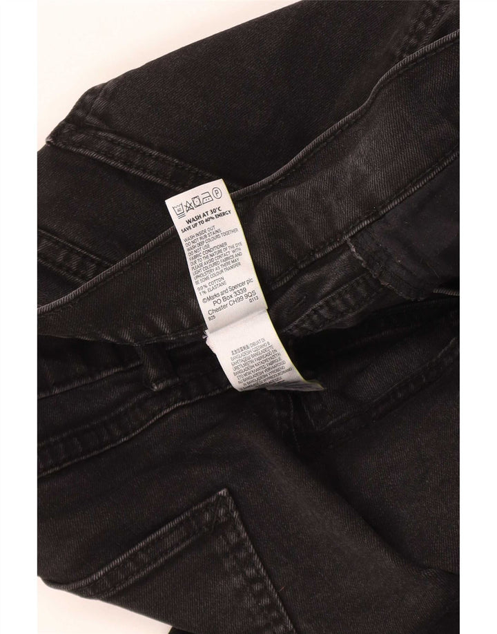 Marks & Spencer Dame Bootcut Jeans UK 18 XL W38 L27 Sort Bomuld