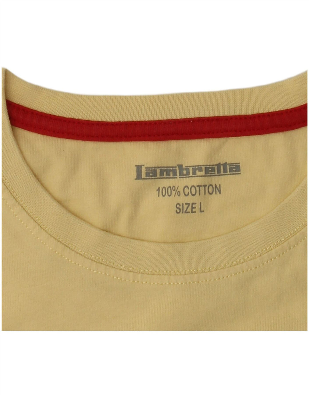 Lambretta Herre Grafisk T-Shirt Top Stor Gul Bomuld