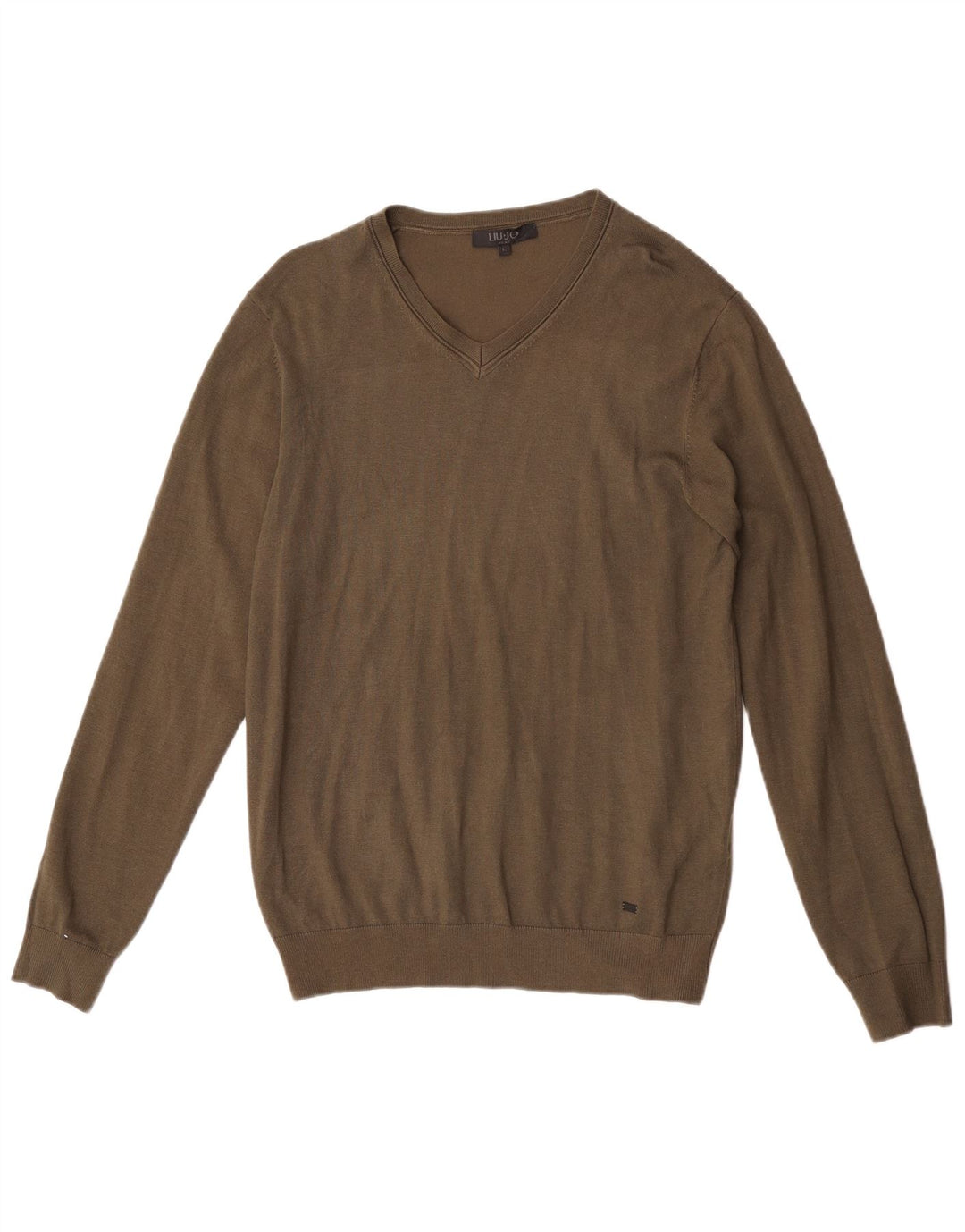Liu Jo Herre V-hals sweater Stor Khaki Viscose