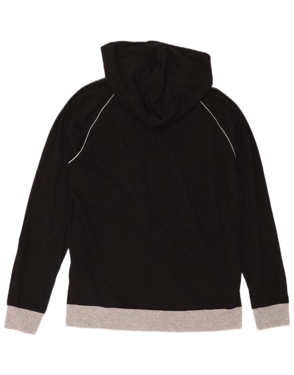 Hugo Boss Hættetrøje med lynlås til mænd Medium Sort Colourblock Bomuld