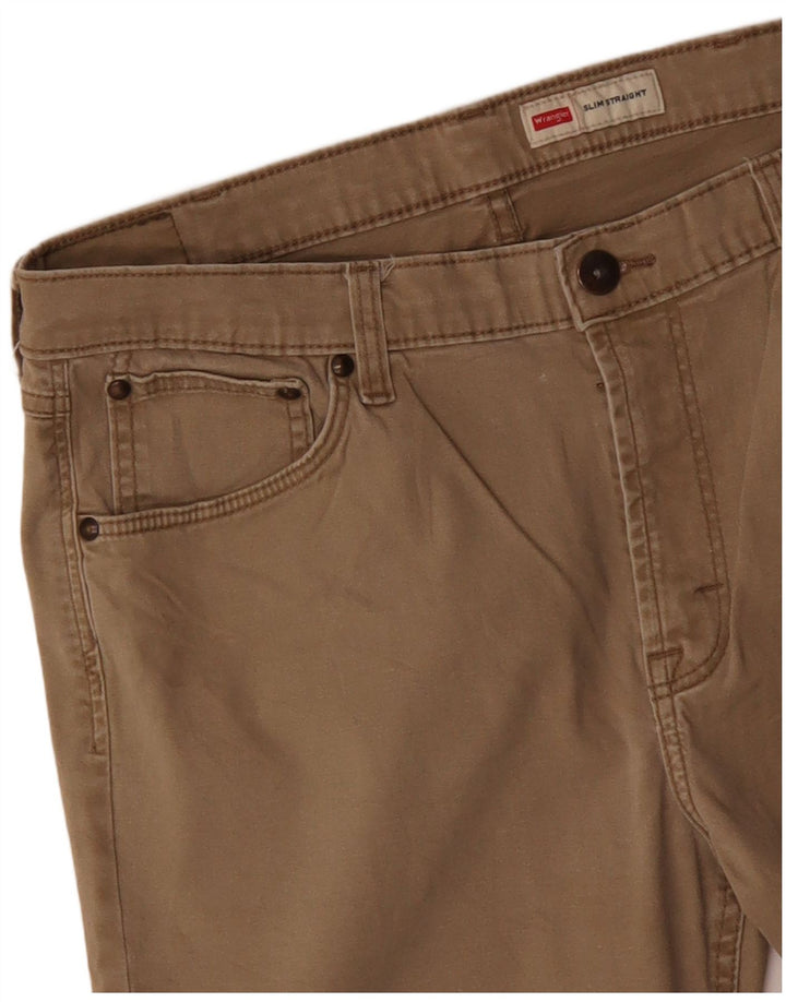 WRANGLER Herre Slim Straight Casual Bukser W36 L29 Beige