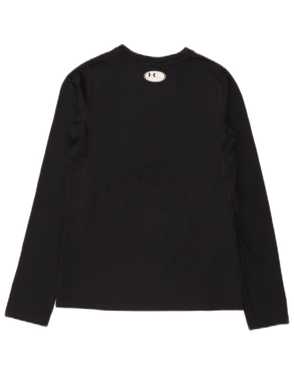 Under Armour Boys Heat Gear Top Langærmet 9-10 år Medium Sort
