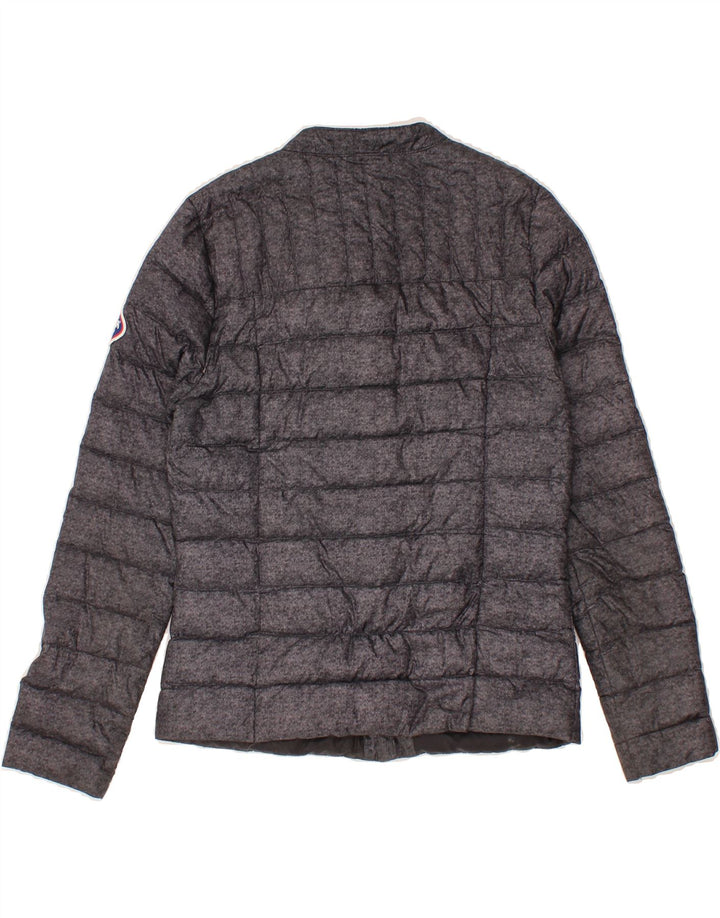 VINTAGE Womens Padded Jacket UK 10 Small Grey Polyester Vintage Vintage and Second-Hand Vintage from Messina Hembry 