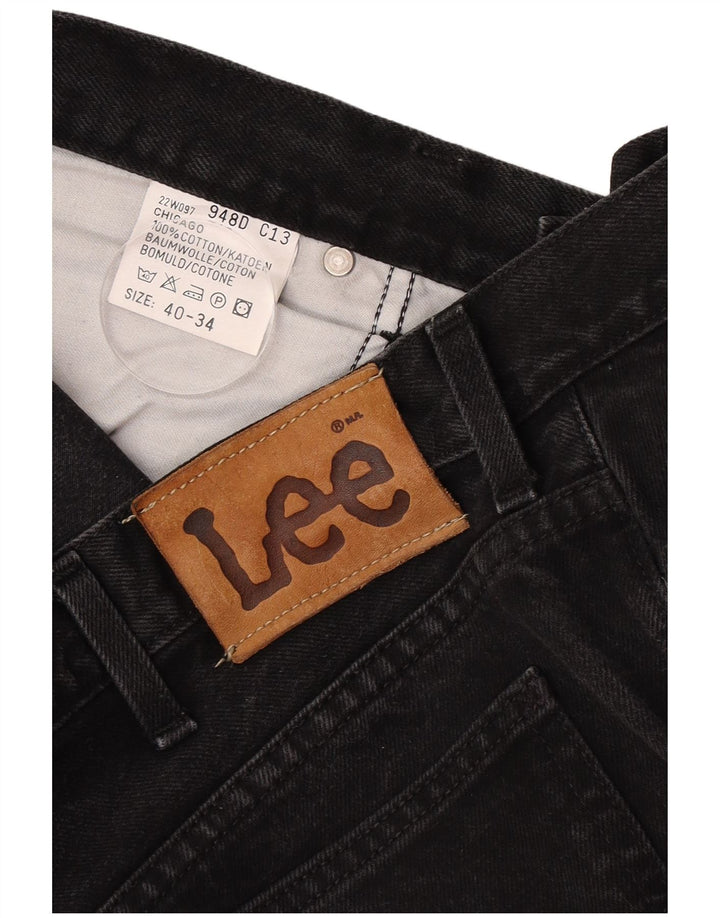 Lee Herre Chicago Straight Jeans W40 L34 Sort Bomuld