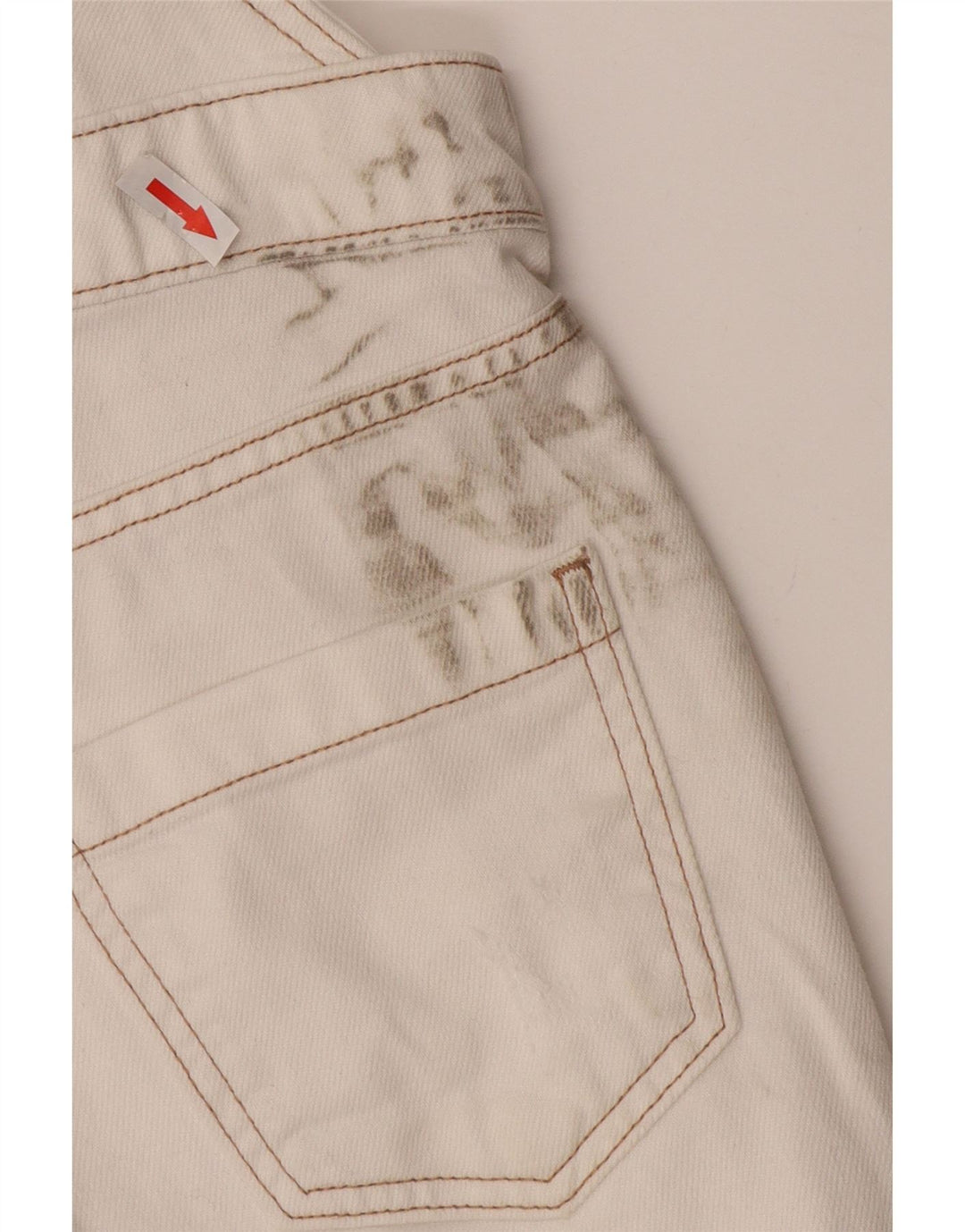 White Stuff Dame Dungarees Shorts UK 8 Small W30 White Bomuld