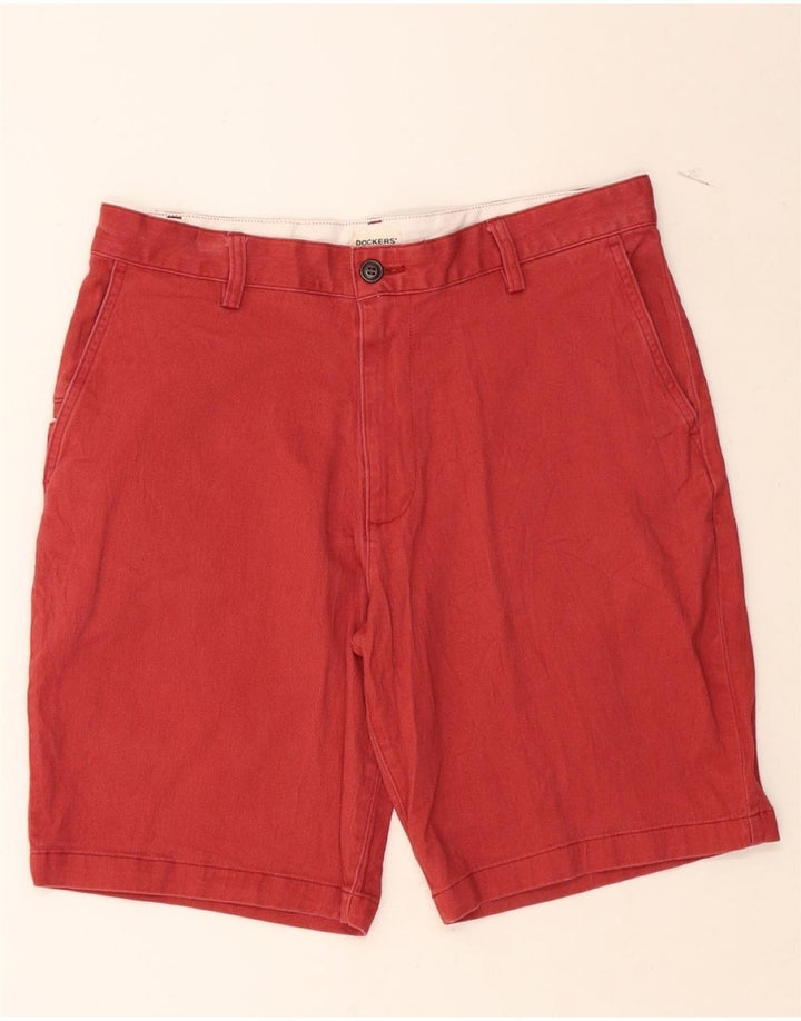 DOCKERS Mens Chino Shorts W32 Medium Red Cotton Vintage Dockers and Second-Hand Dockers from Messina Hembry 