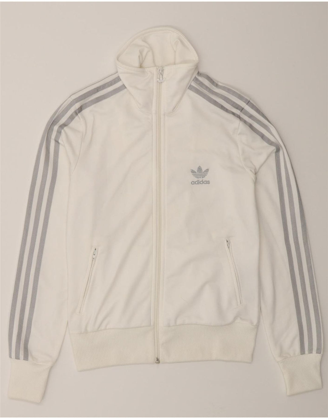 Adidas Grafisk træningsdragt topjakke til kvinder EU 38 Lille hvid polyester