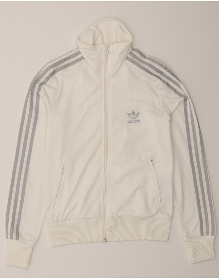 Adidas Grafisk træningsdragt topjakke til kvinder EU 38 Lille hvid polyester