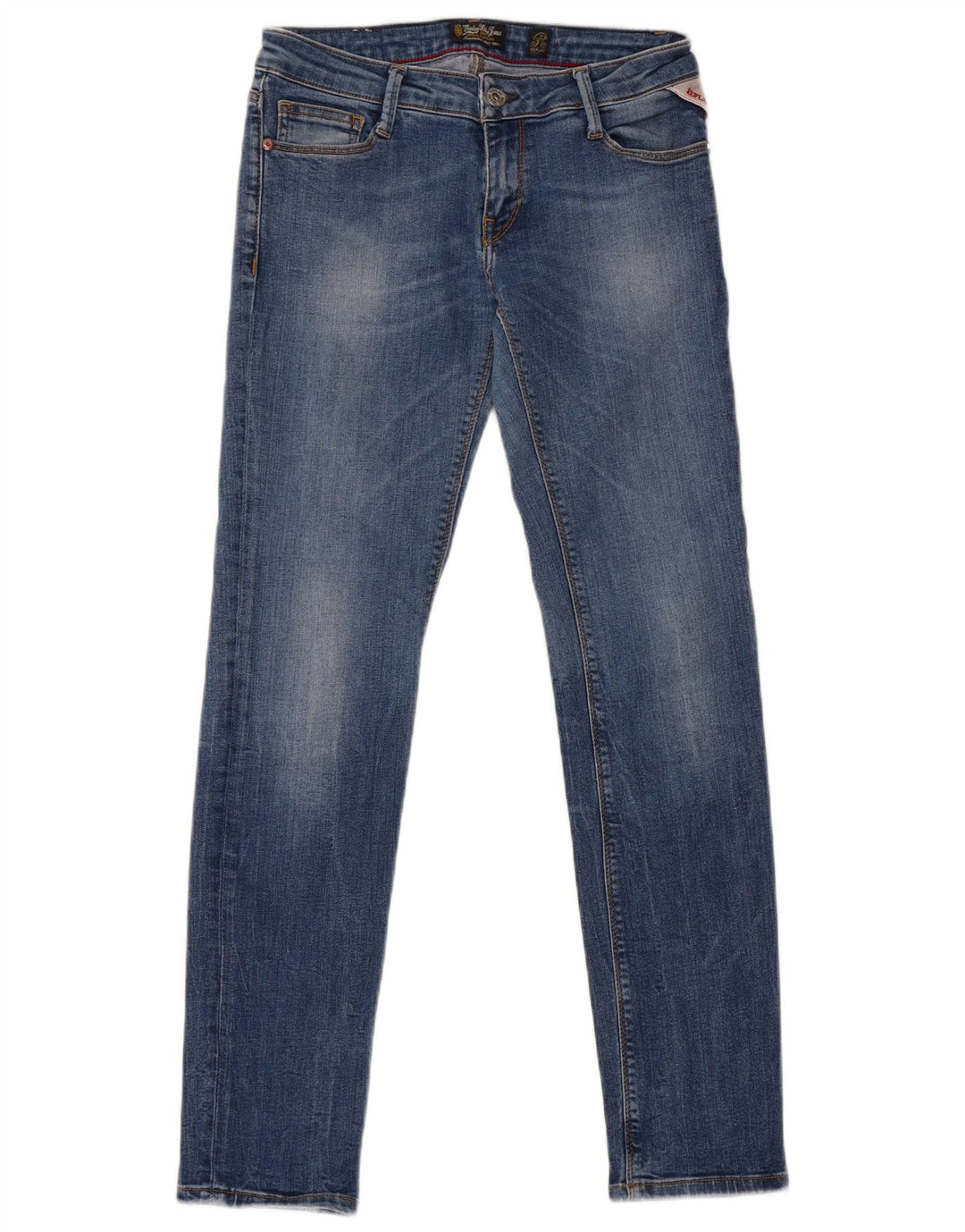 Replay Dame Slim Jeans W29 L30 Blå Bomuld