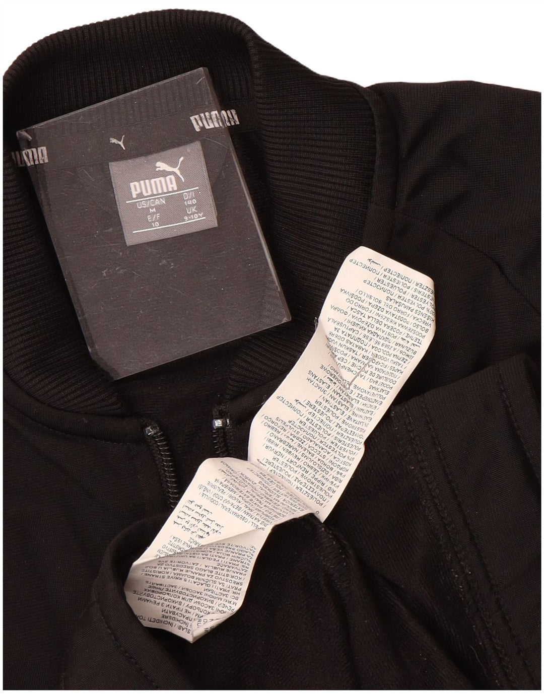 PUMA Træningsdragt topjakke til drenge 9-10 år Sort Colourblock Polyester