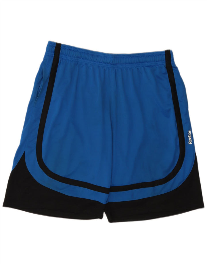 REEBOK Herre Sportshorts XL Blå Colourblock Polyester