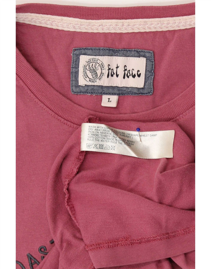 Fat Face Herre Grafisk T-Shirt Top Stor Rød Bomuld