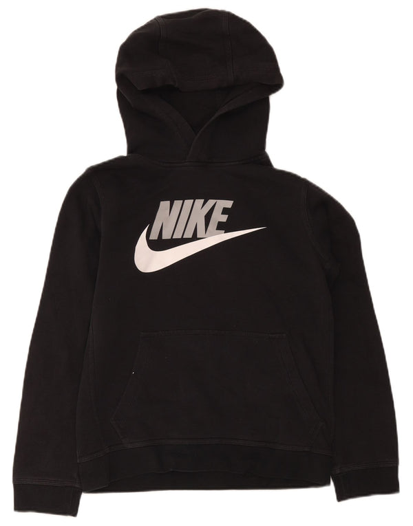 Nike drenge grafisk standard hættetrøjetrøje 12-13 år stor sort bomuld